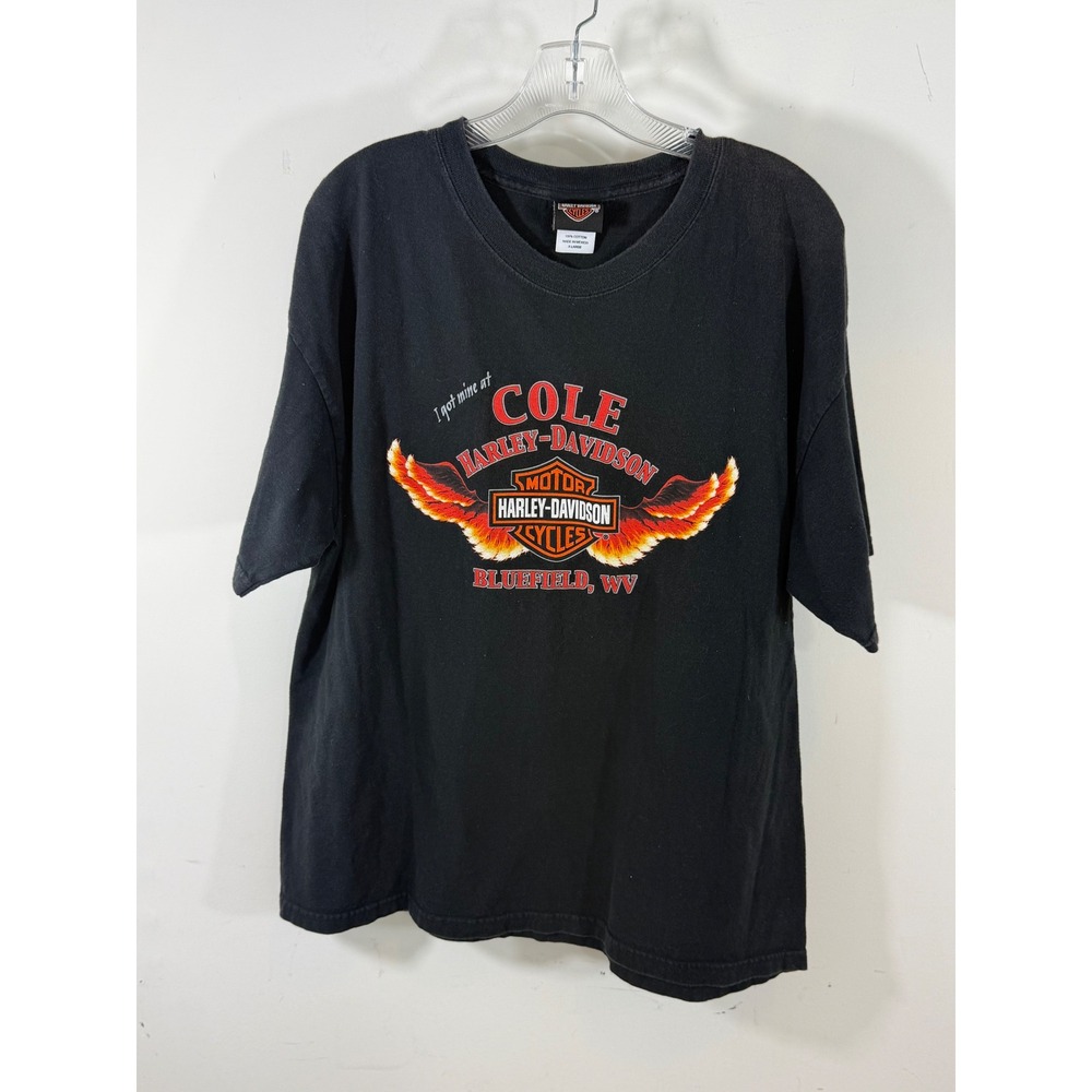 Harley Davidson Men's XL Black Bluefield WV Motorcycle Eagle Tee Biker Graphic